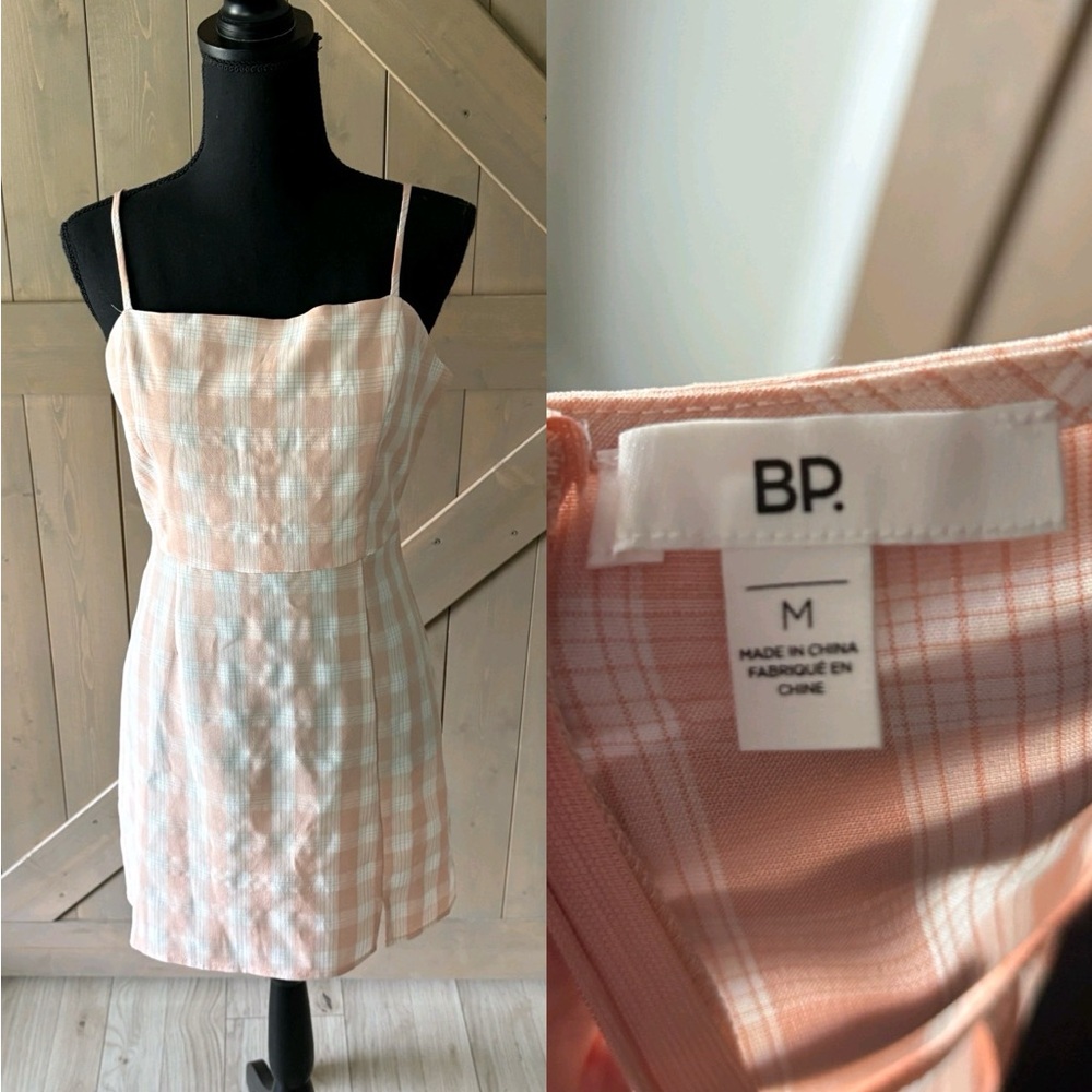 BP. Pink Plaid Mini Dress Size Medium
